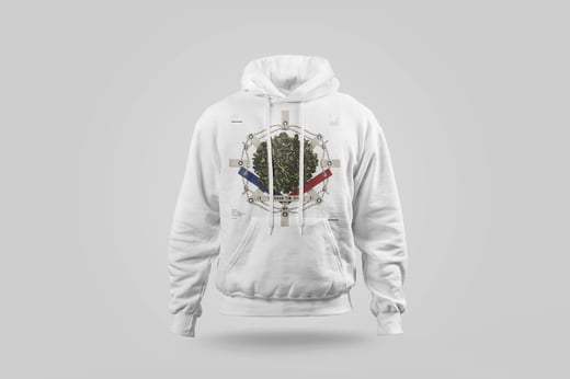Hoodie — Floral Tie Guan Yin