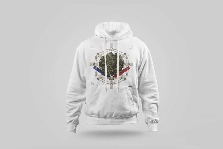 Hoodie — Floral Tie Guan Yin