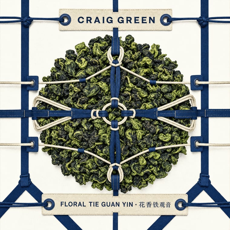 The design — Floral Tie Guan Yin